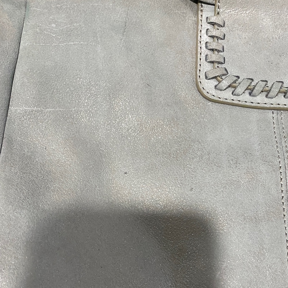 HOBO Large Shelia Silver Gray Women's Shoulder Bag - Picture 7 of 16